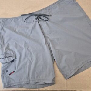 Maui Rippers Board Shorts‎ Womens 18 Gray Swim Cargo Stretch